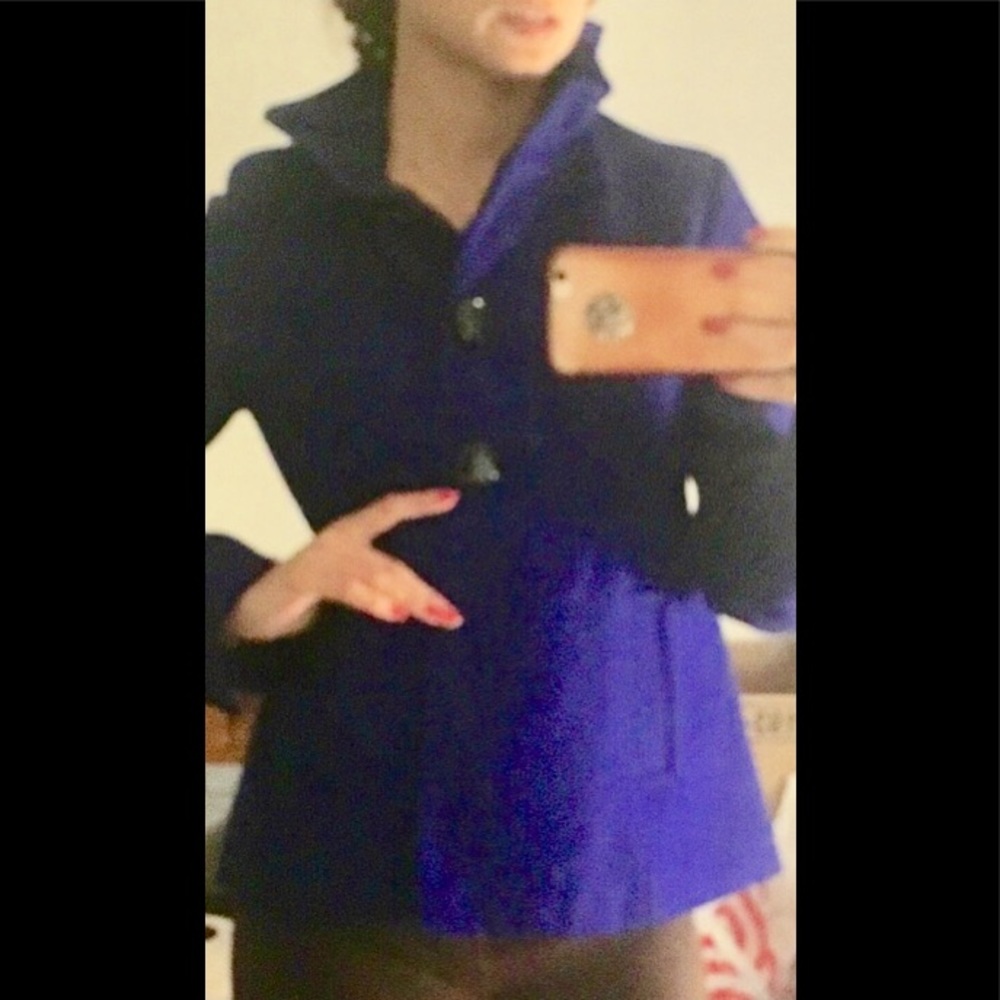 Elegant Cobalt blue 80 percent wool jacket